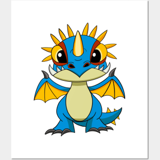 Stormfly Cute baby dragon from cartoon How to train your dragon Posters and Art